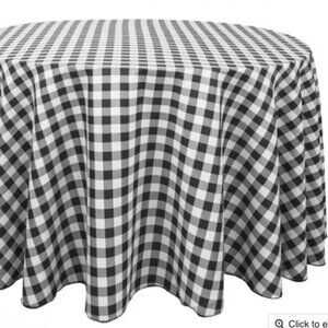120"D Buffalo Check Wedding Baby Shower Tablecloth Table Linen